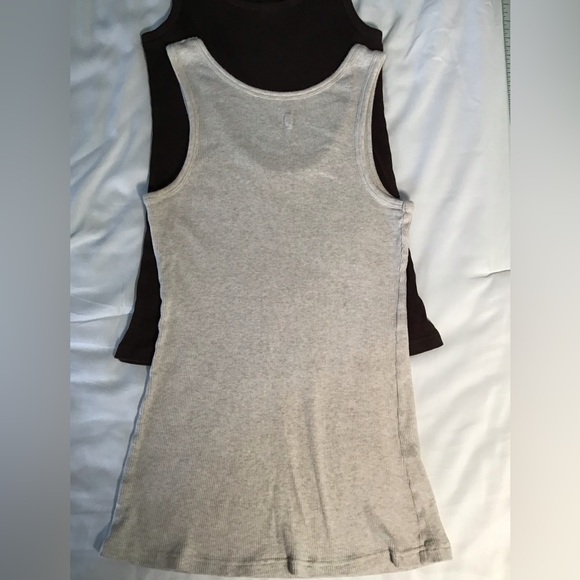 GAP Coral, Ecru, and Dark Brown Ribbed Tanks SET OF 3 - Picture 7 of 11